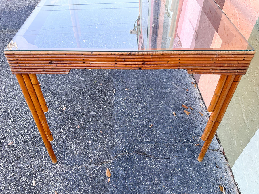 Art Deco Style Rattan Dining Table