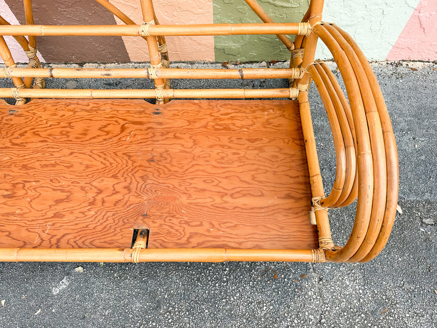 Horseshoe Style Rattan Sofa