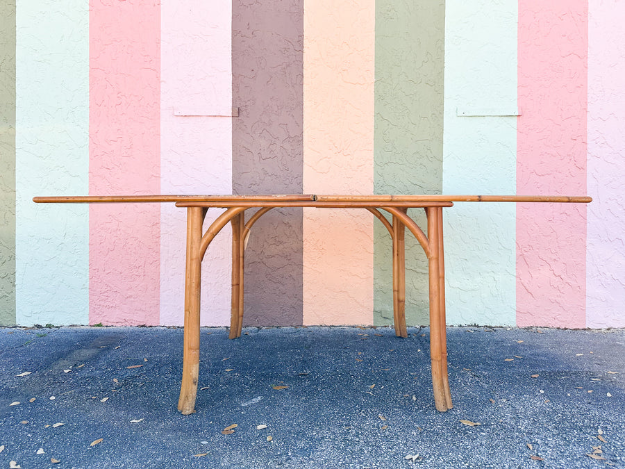 Old Florida Flip Top Rattan Game Table