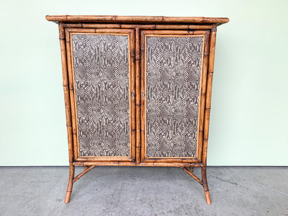 Snakeskin Burnt Bamboo Cabinet