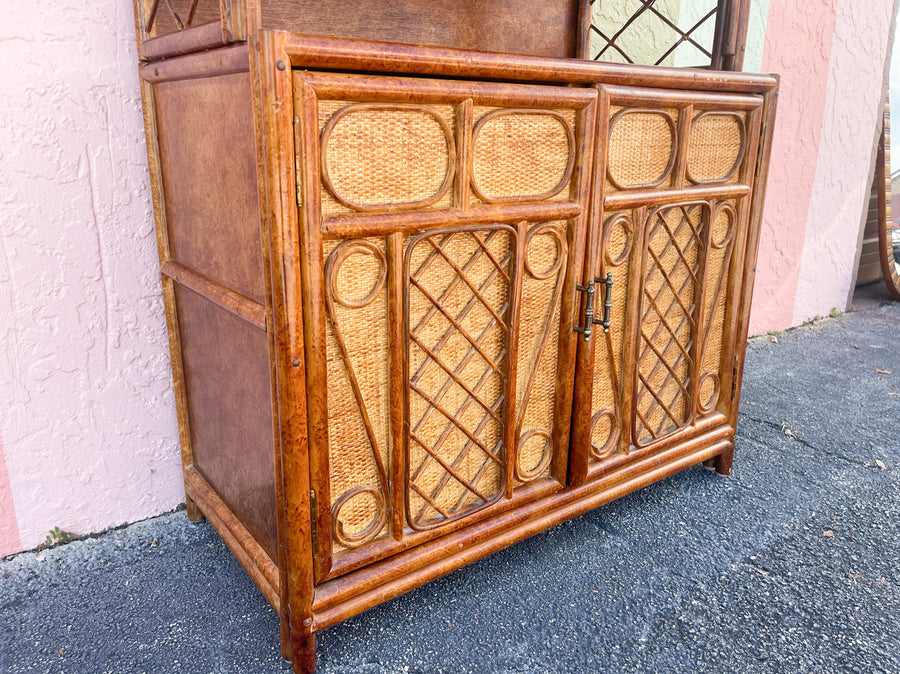 West Indies Style Rattan Cabinet