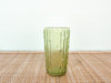 Green Faux Bamboo Pitcher and Set of Six Glassware
