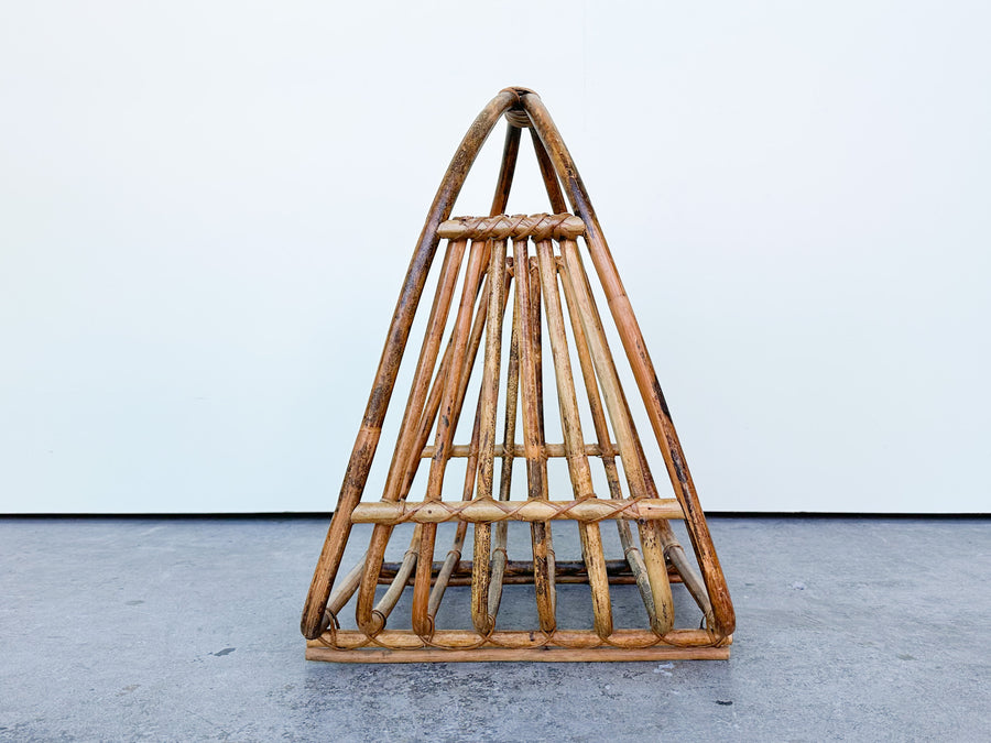 Warehouse Wednesday: Burnt Rattan Magazine Rack