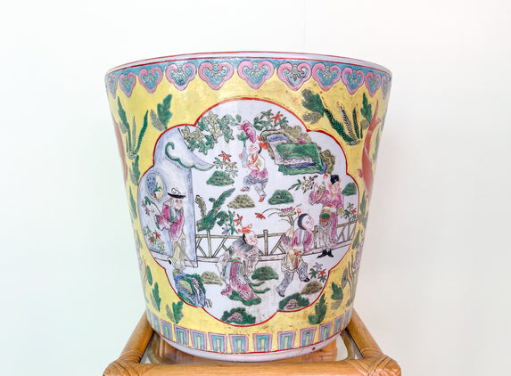 Proper Antique Chinoiserie Cachepot