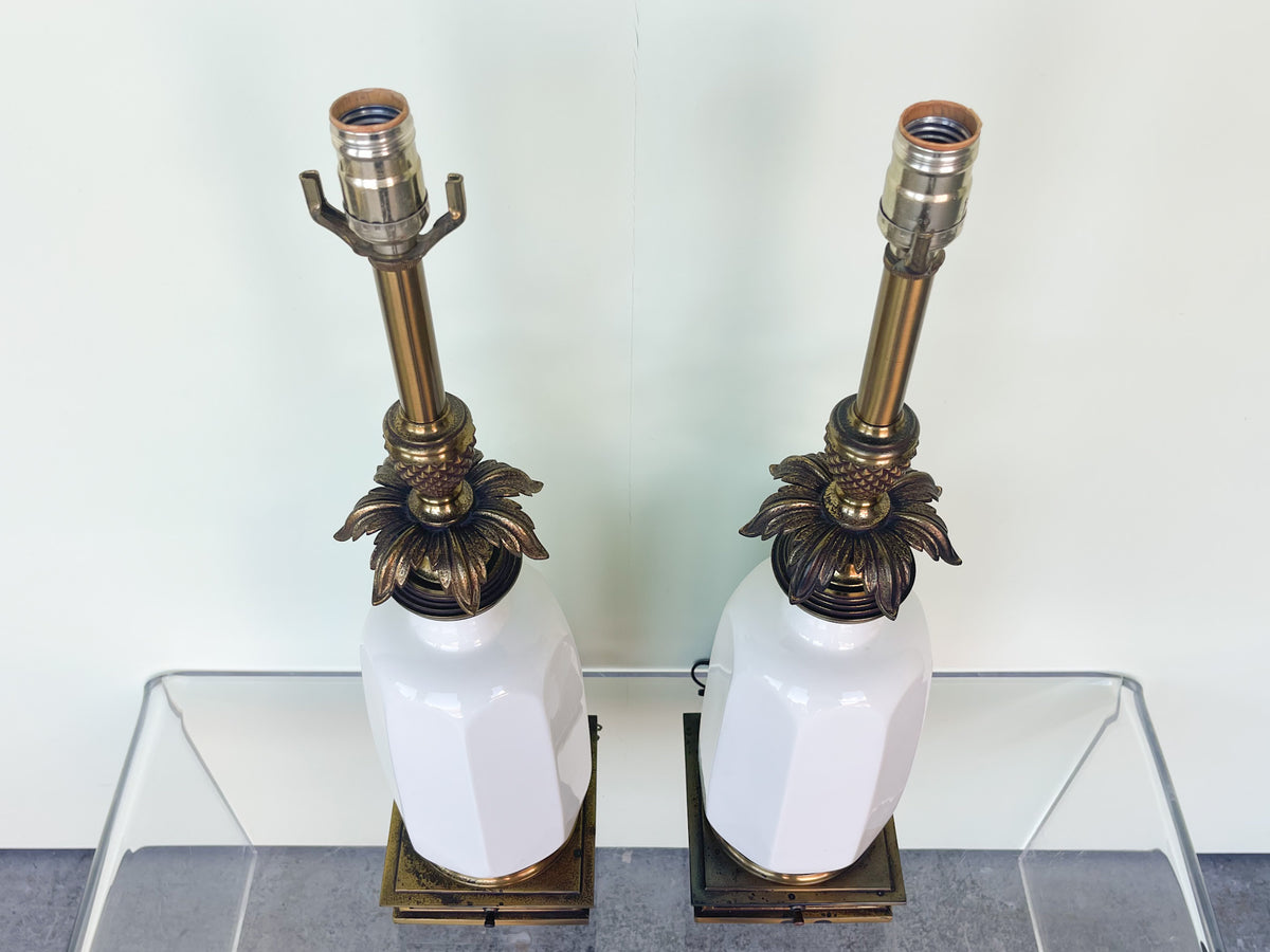 Pair of Regency Style Pineapple Lamps