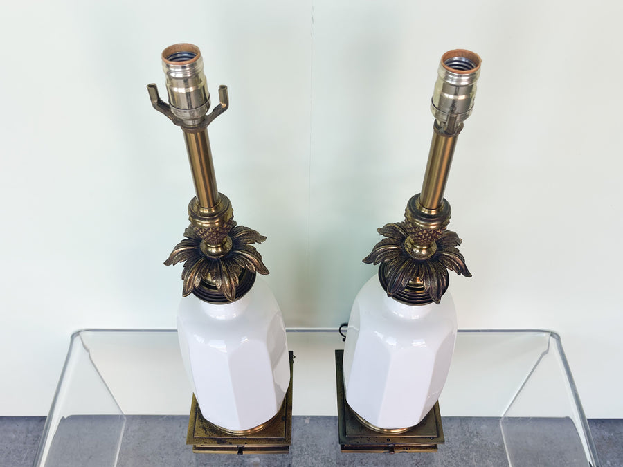 Pair of Regency Style Pineapple Lamps
