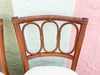 Set of Four Circle Back Rattan Dining Chairs