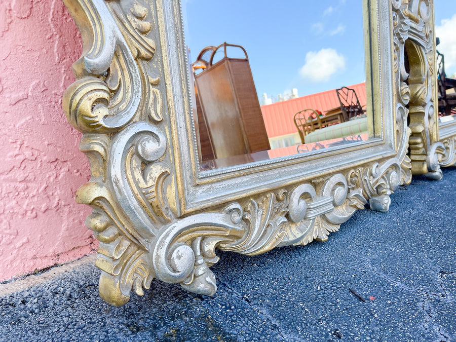 Pair of Hollywood Regency Shell Mirrors