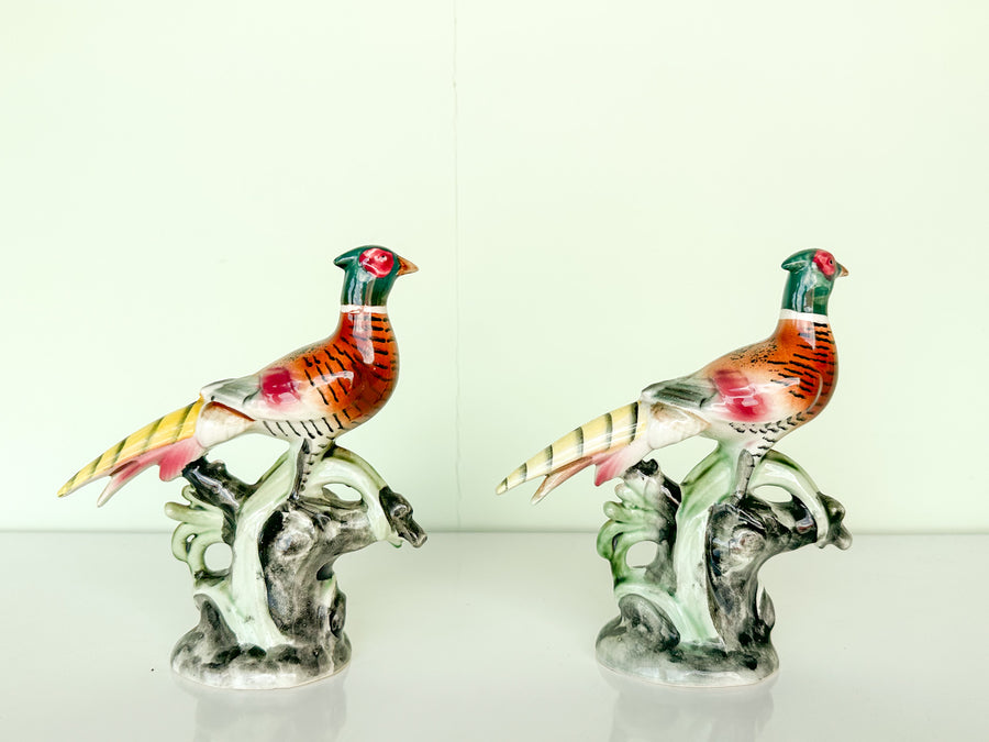 Pair of Japanese Ceramic Pheasants