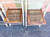 Set of Four Whitewash Bamboo Folding Chairs
