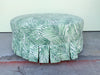 Palm Frond Upholstered Ottoman