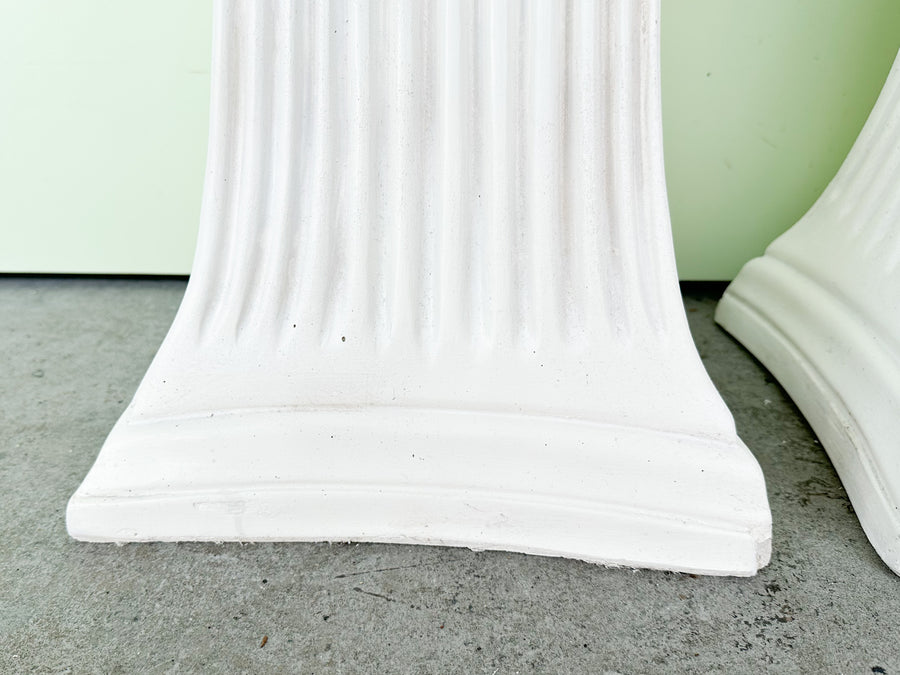 Pair of Swag and Tassel Plaster Pedestals