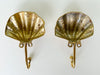 Pair of Brass Shell Hooks
