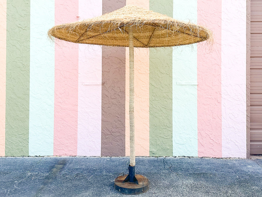 Kips Bay Show House Island Chic Tiki Umbrella and Stand