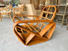 Pair of Paul Frankl Style Pretzel Rattan Chairs
