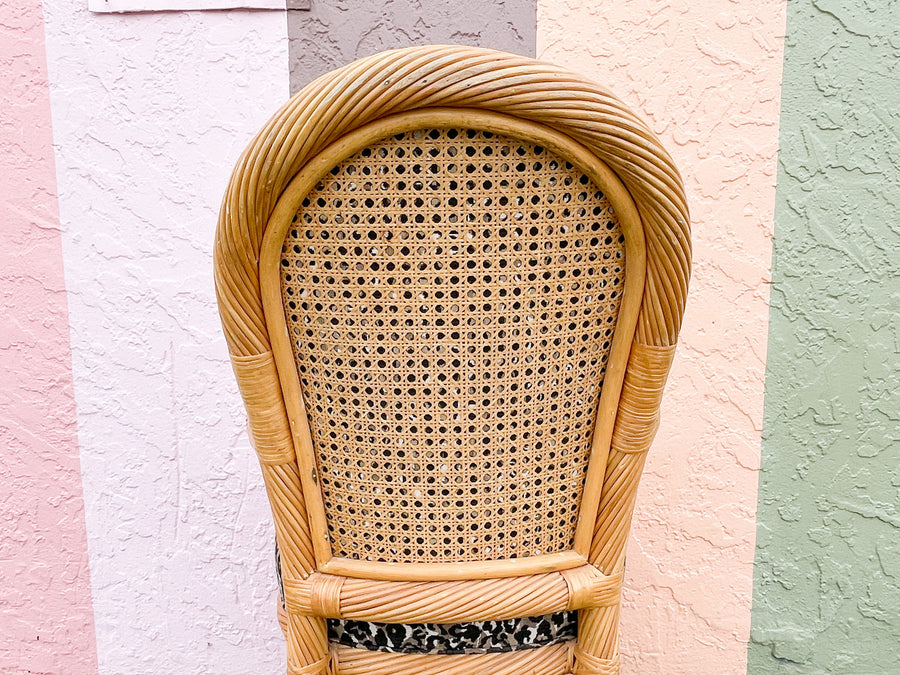 Pair of Fierce Twisted Rattan Arm Chairs