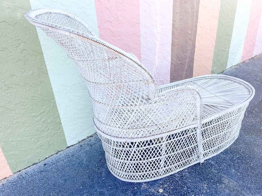 Woven Wicker Chaise