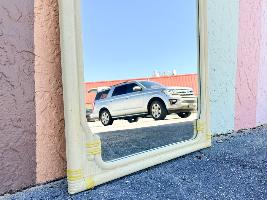 Faux Bamboo Mirror