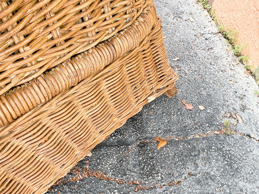 Pair of Rattan Chaises