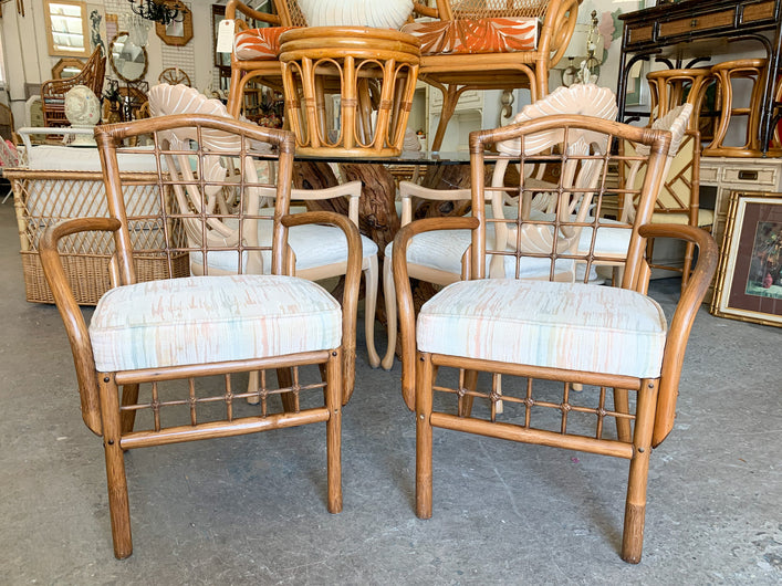 Pair of Cute Rattan Arm Chairs