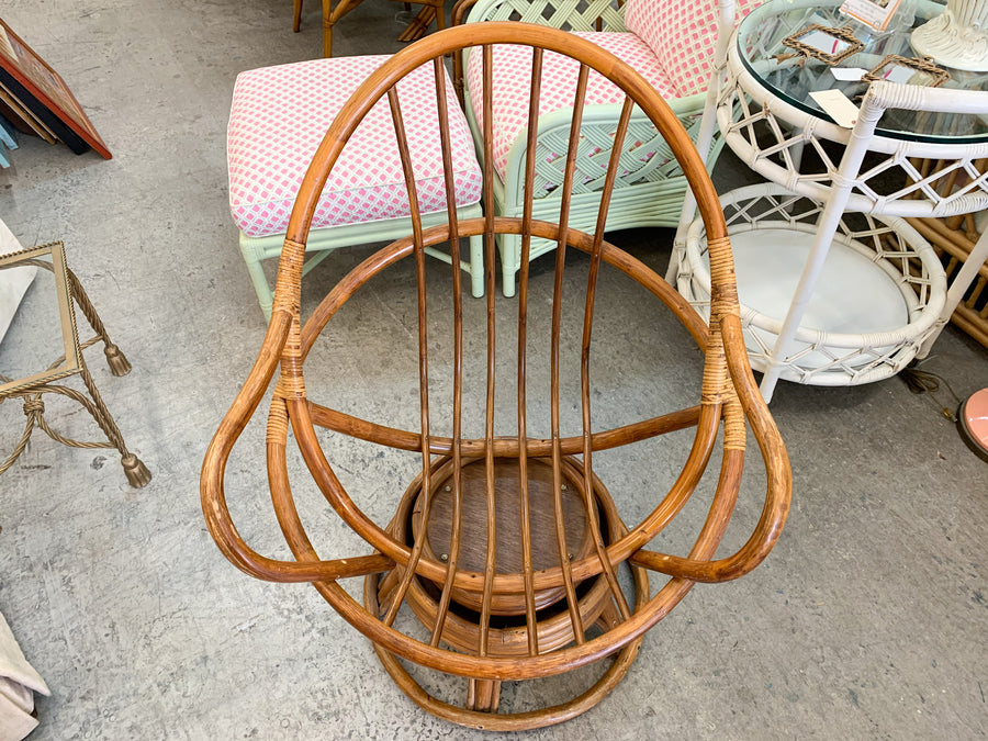 Pair of Islandy Rattan Swivel Chairs
