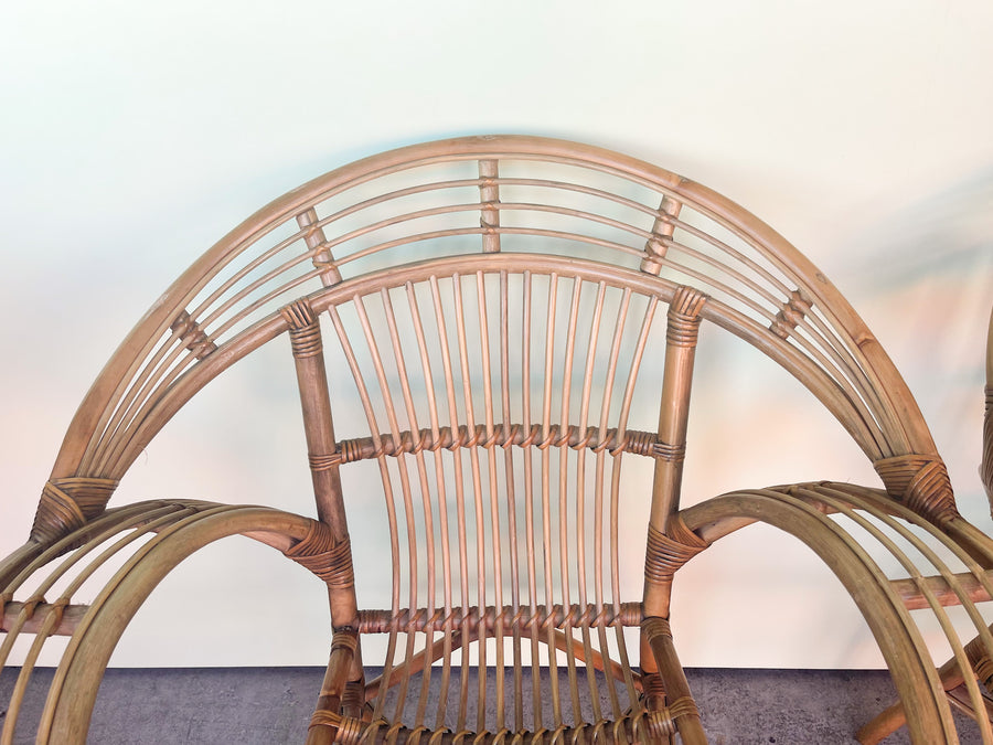 Pair of Cute Rattan Balloon Chairs