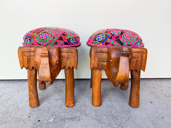 Pair of Petite Elephant Stools