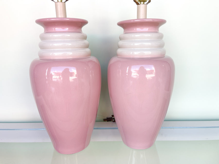 Pair of Pink Chic Lamps