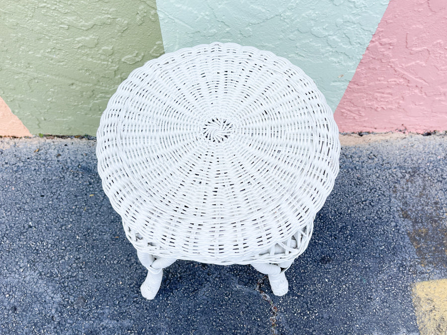 Warehouse Wednesday Sale: Petite Wicker Vanity and Stool