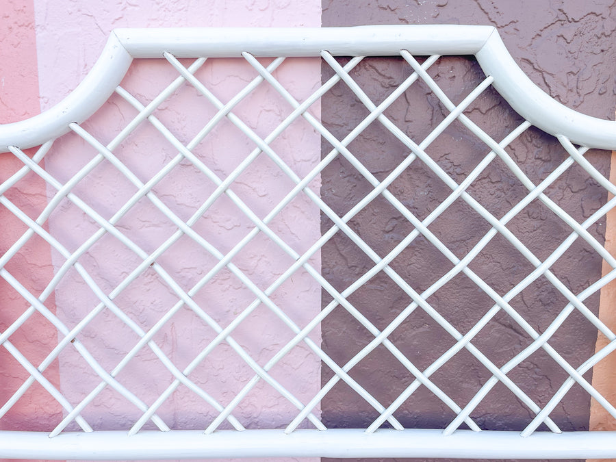 Pair of Ficks Reed Lattice Twin Headboards