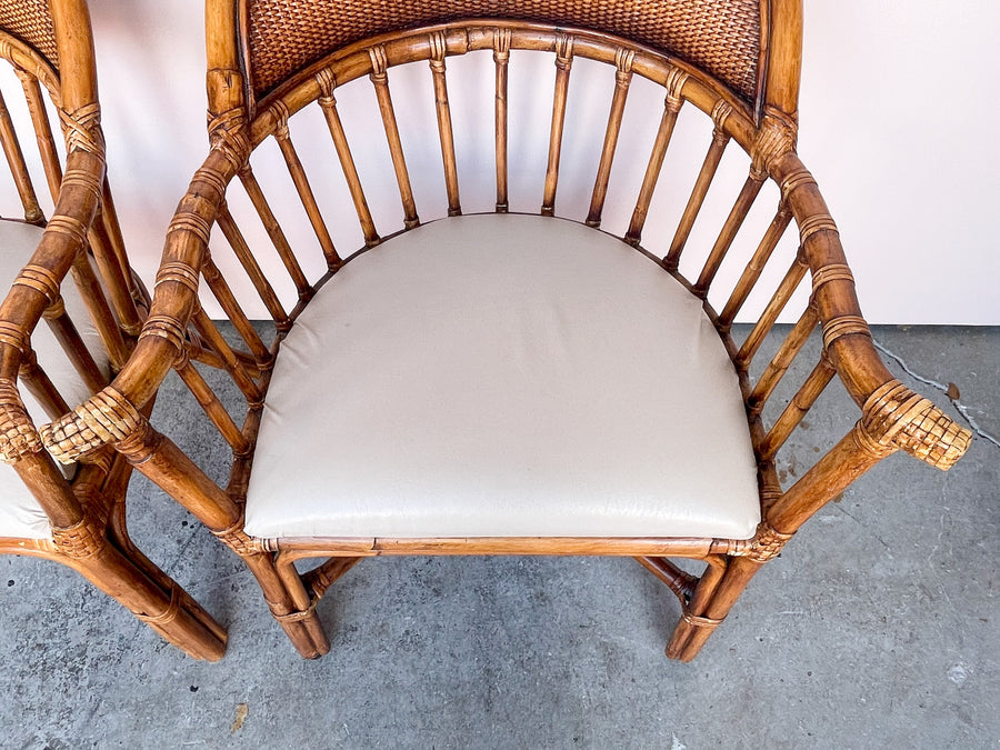 Pair of Island Chic Rattan Chairs
