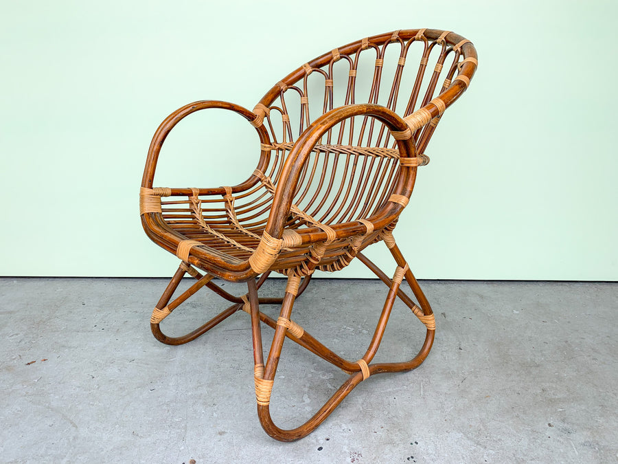 Albini Style Rattan Lounge Chair