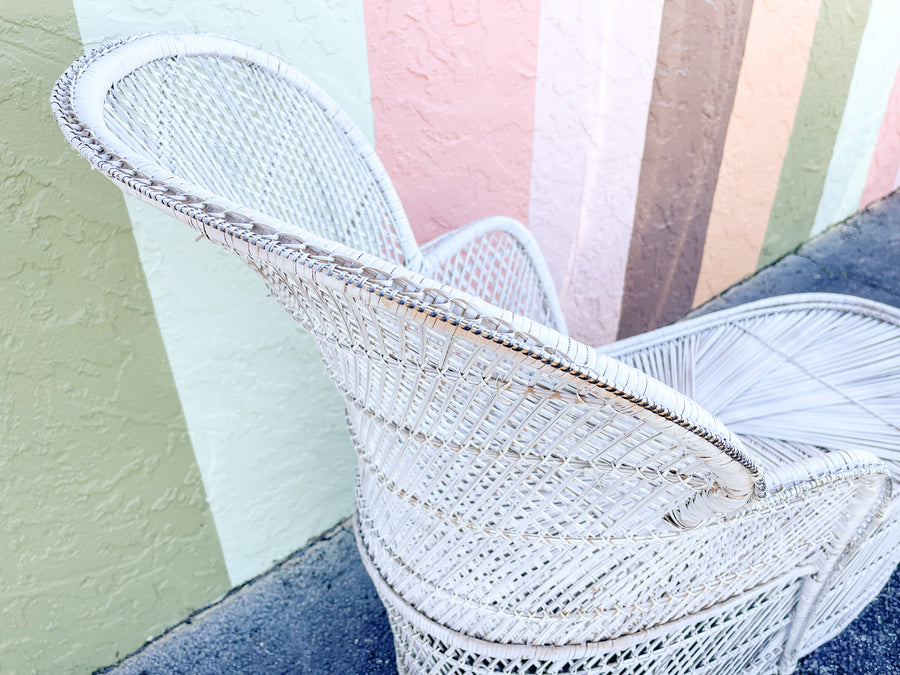 Woven Wicker Chaise