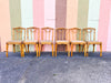 Set of Six Italian Rattan Dining Chairs