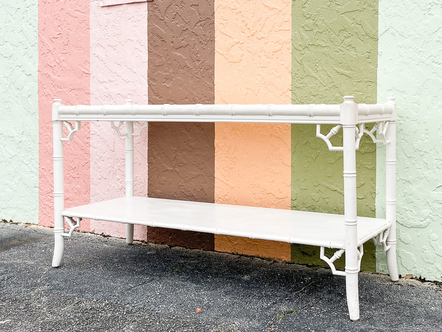 Palm Beach Chic Faux Bamboo Console