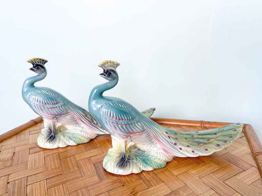 Pair of Sweet 1950s Peacocks