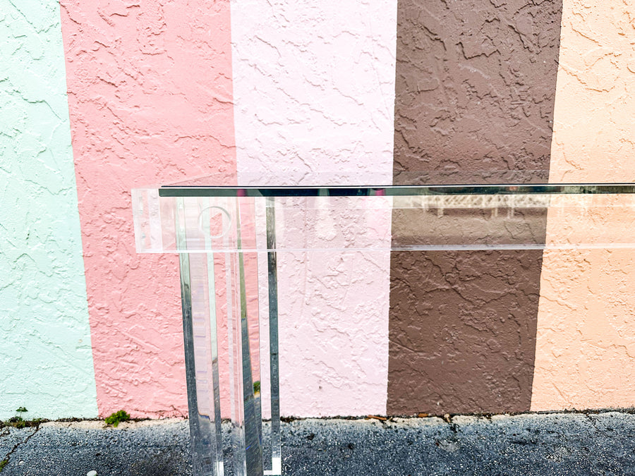Glam Lucite Regency Console