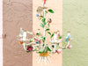 Colorful Floral Tole Chandelier