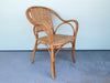 Pair of Woven Rattan Arm Chairs