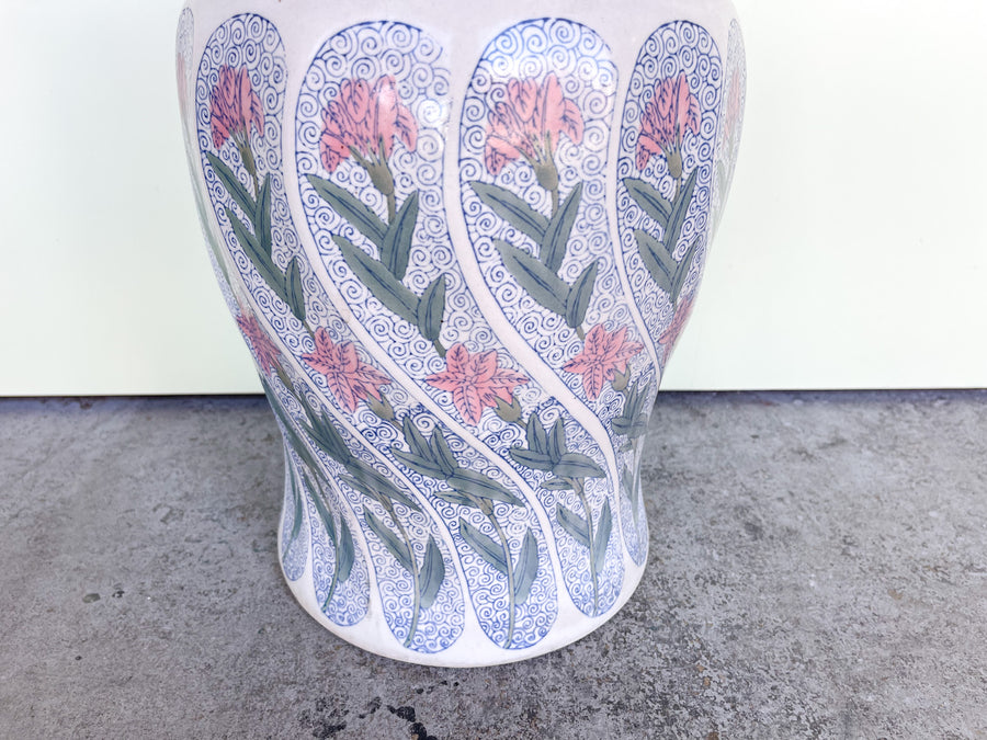 Kips Bay Show House Petite Pink Flower Garden Seat