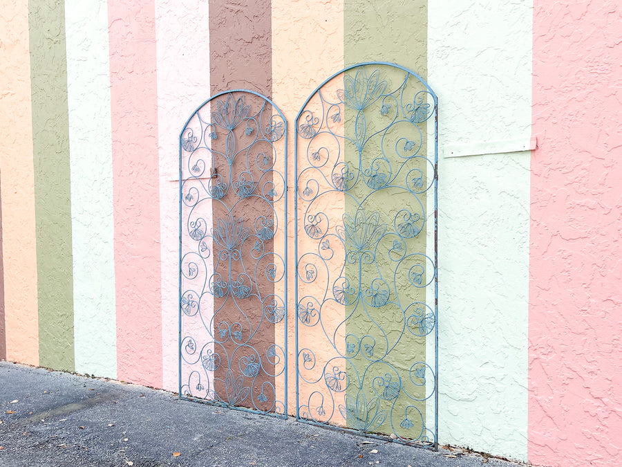 Pair of Whimsical Metal Screens