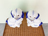 Pair of Blue and White Dog Figurines