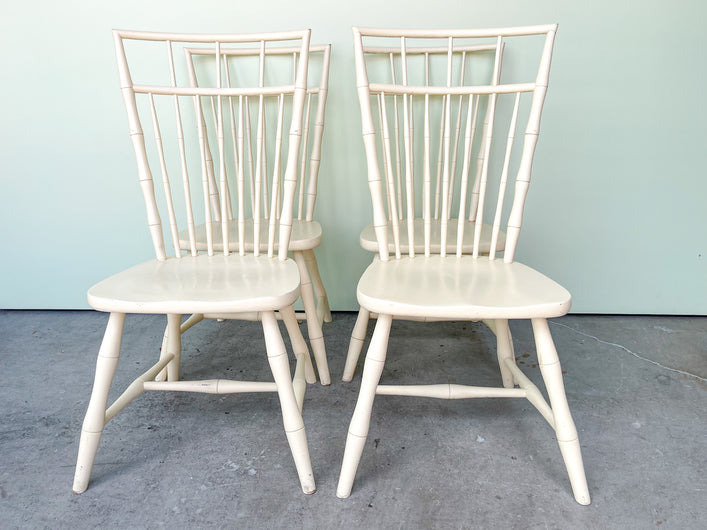 Set of Four Faux Bamboo Windsor Chairs