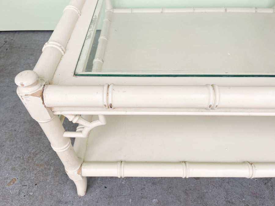 Palm Beach Chic Faux Bamboo Coffee Table