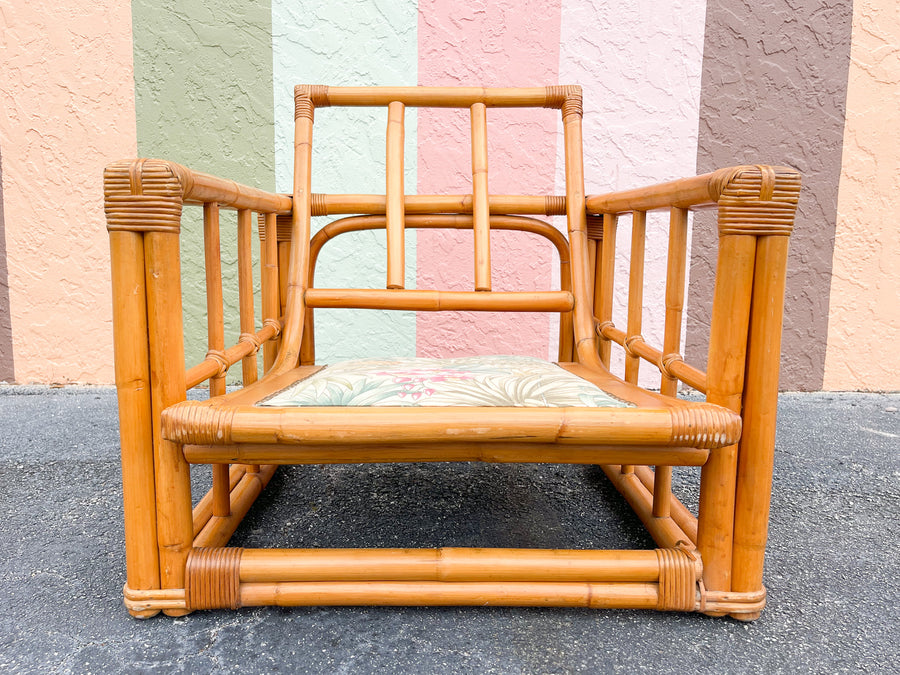 Warehouse Wednesday: Ficks Reed Rattan Lounge Chair and Ottoman