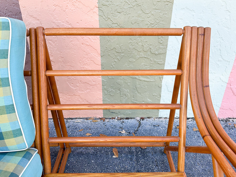 1940s Heywood Wakefield Two Piece Rattan Loveseat