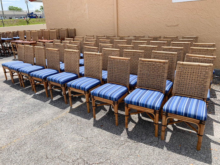 Sea of Palecek Rattan and Seagrass Chairs