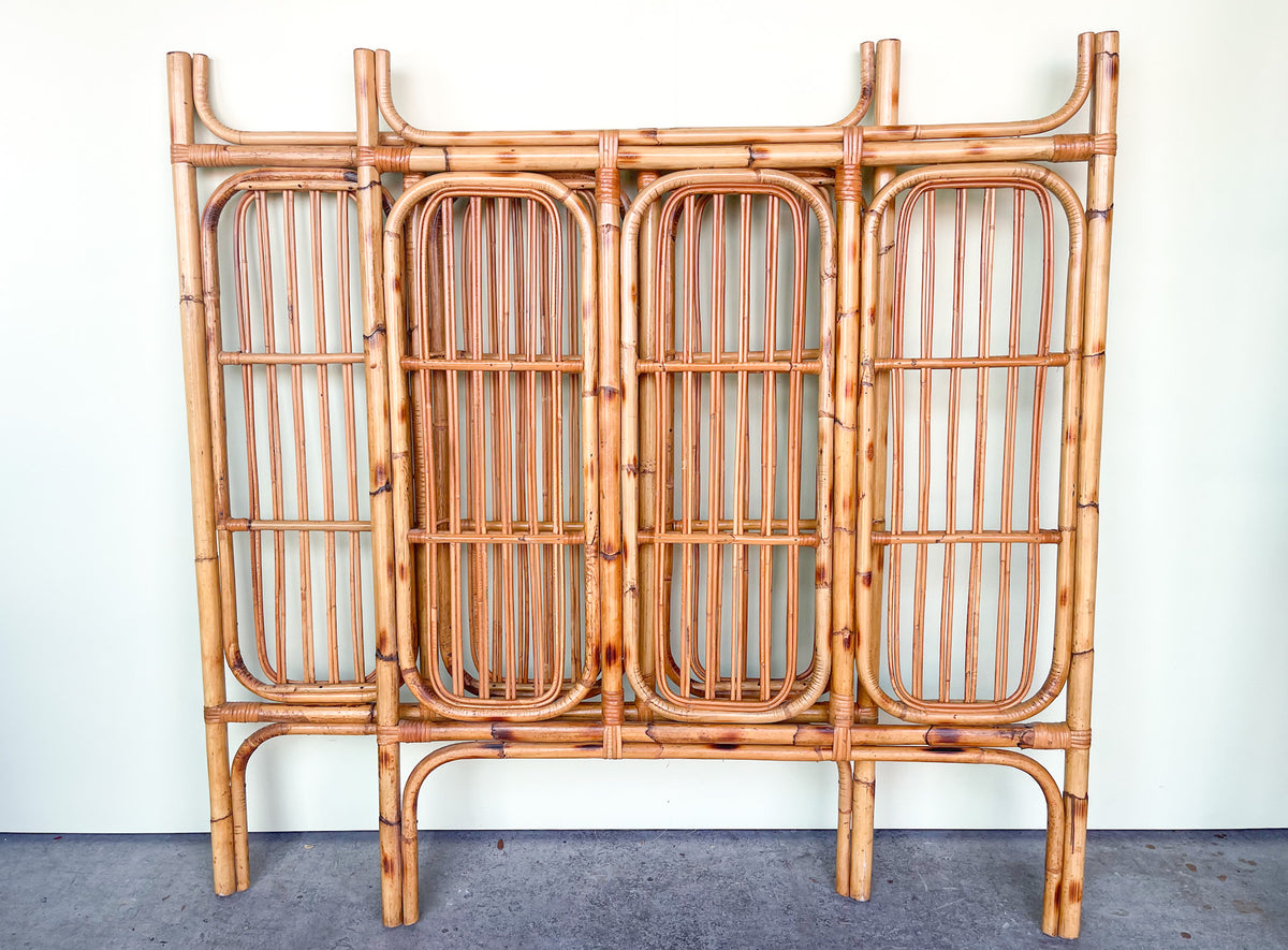 Pair of Rattan Twin Headboards