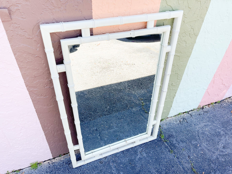 Palm Beach Chic Faux Bamboo Mirror