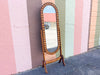 West Indies Style Rattan Cheval Mirror